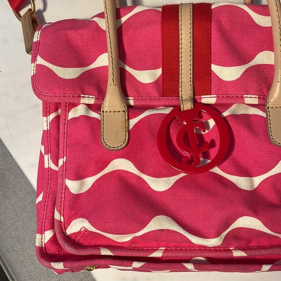 Used Juicy Couture pink and red book bag - Picture 9 of 9